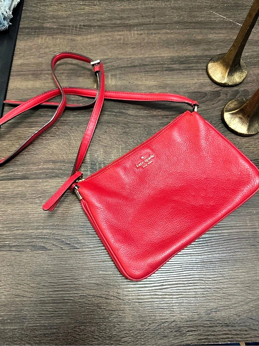 Kate Spade Red Leather Crossbody Bag